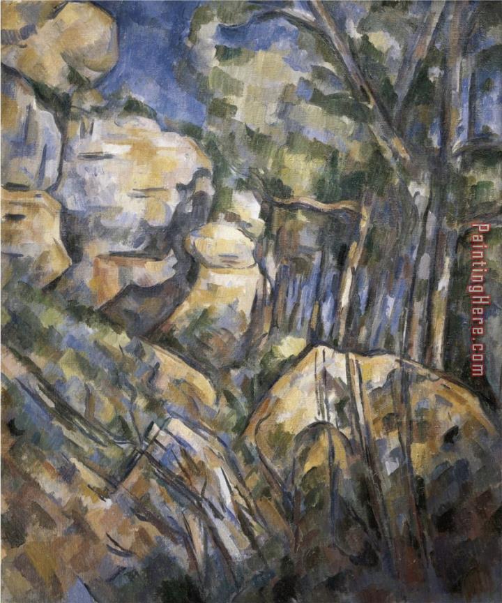 Paul Cezanne Rocks Near The Caves Below The Chateau Noir